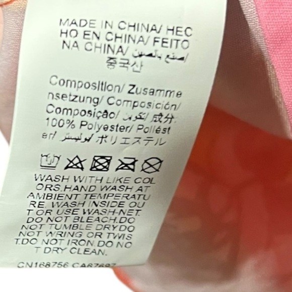 🟣SHEIN Pink & Orange Floral Twist-Back Sleeveless Top – Size Small - Picture 3 of 4